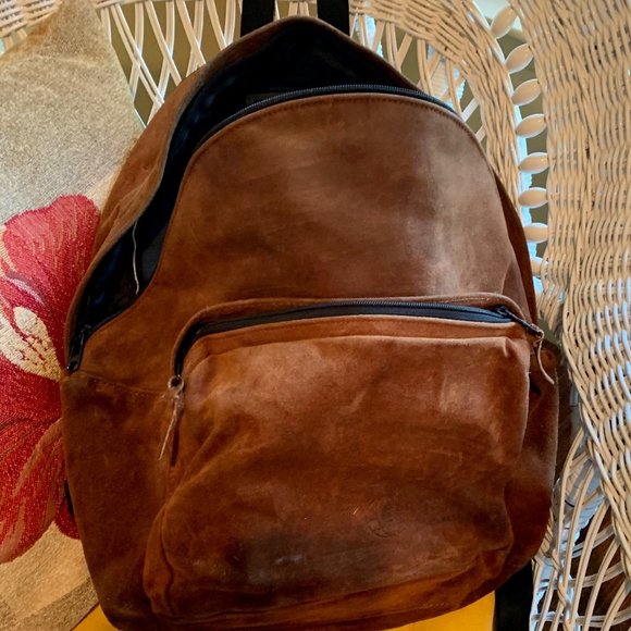 eastpak suede backpack